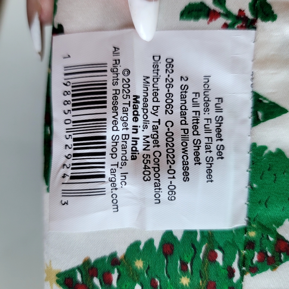 NWT Threshold Full Winter Scene Performance Sheet Set 400TC Christmas Holiday - Picture 4 of 11